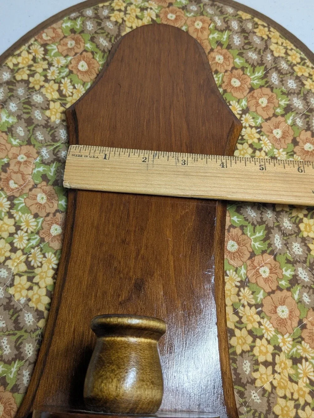 Vintage Wood Wall Sconce  Brown